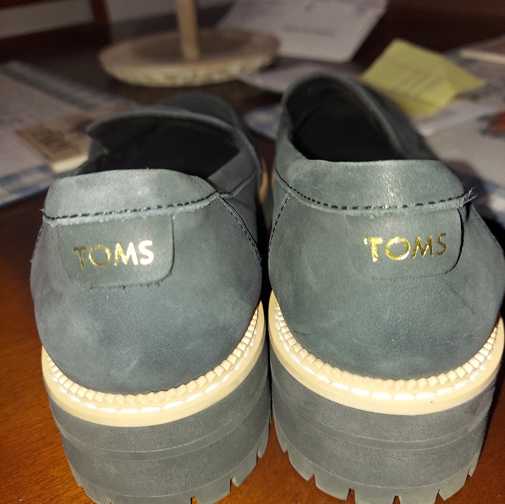 Womens Black Toms Cara Loafers 8 - Picture 5 of 7